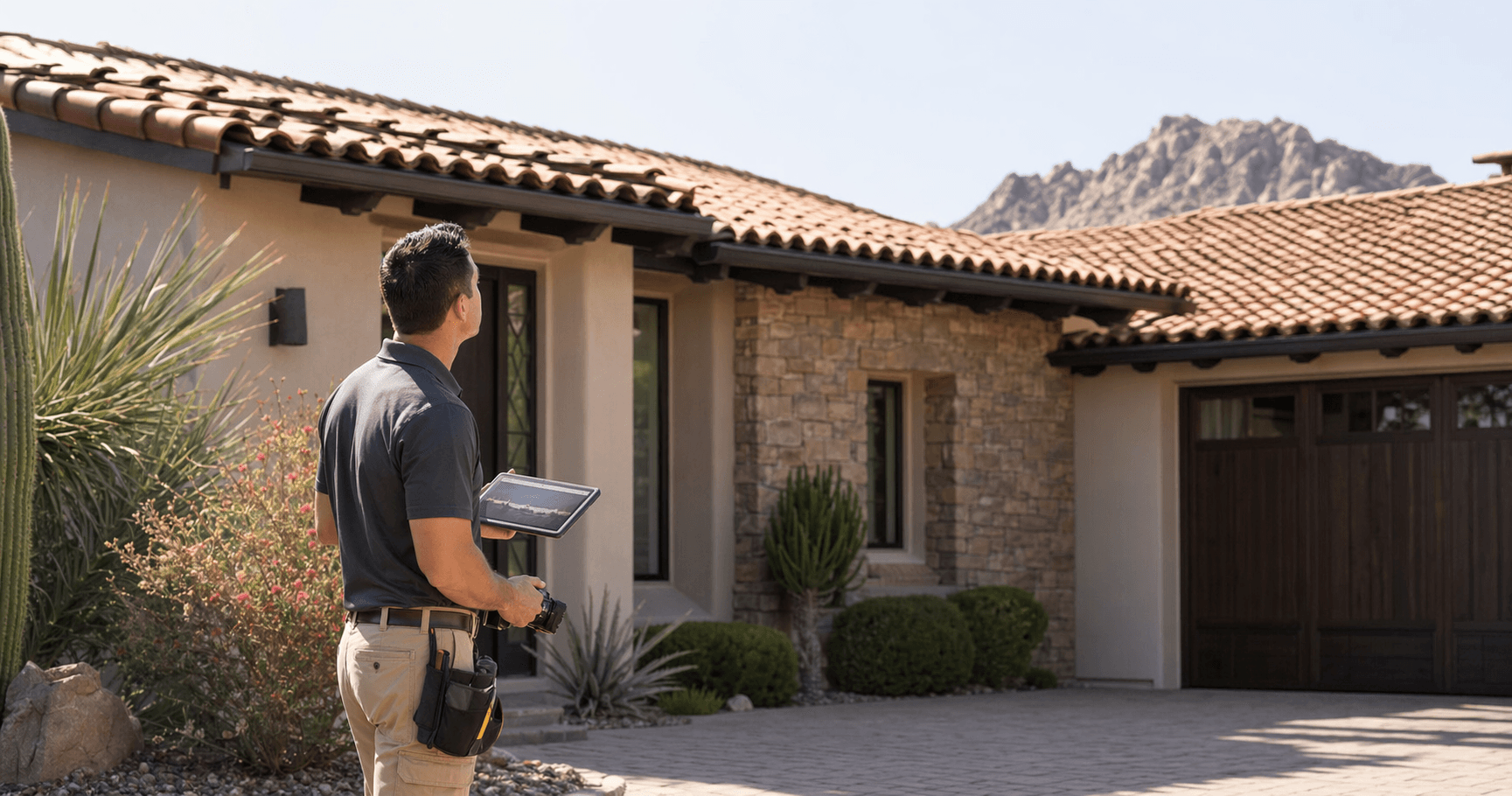 Roof inspection at a Phoenix-area home.